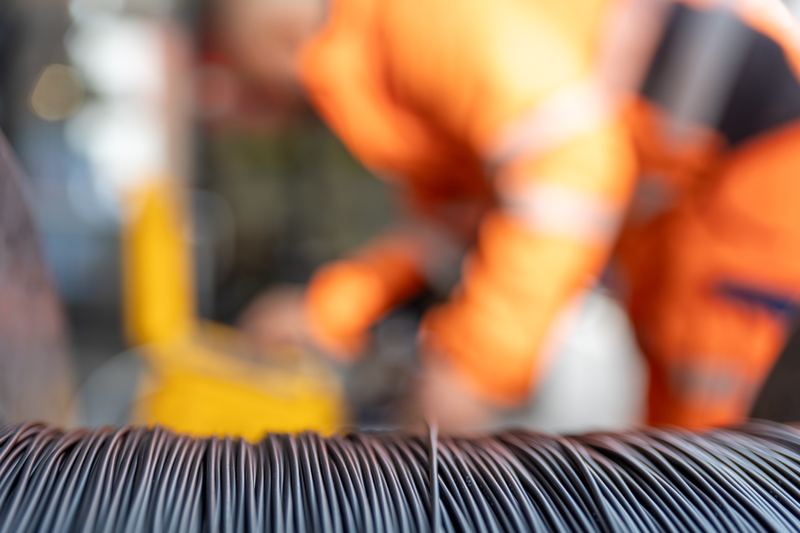 Trommel mit Mikrorohr für die Verlegung